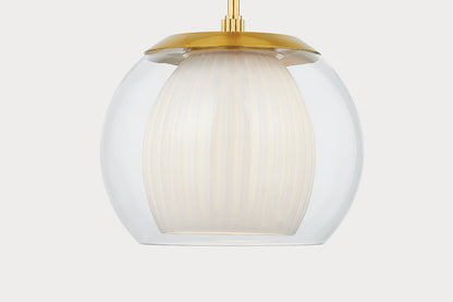 Hudson Valley Clementon 17" Pendant in Aged Brass, room setting 2