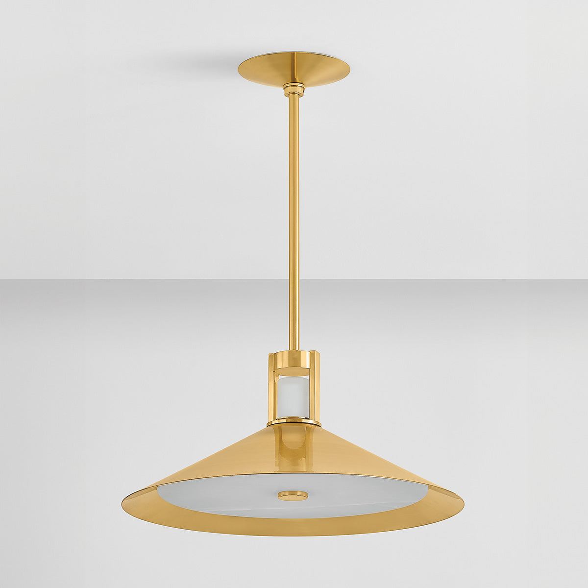 Hudson Valley Clermont 20" 2-Light Pendant in Aged Brass, alternate view 1