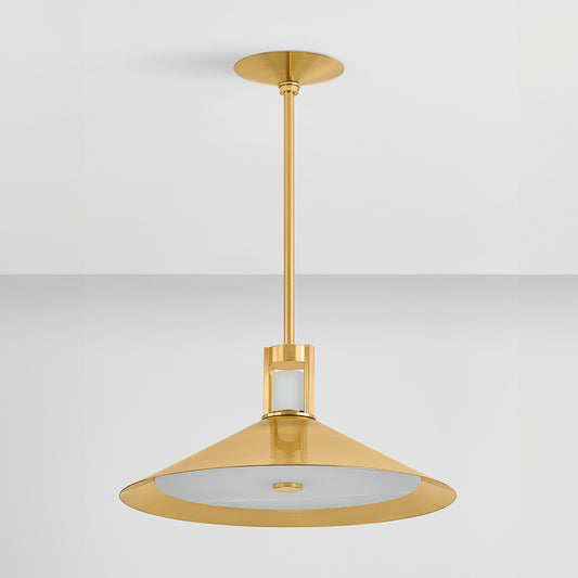 Hudson Valley Clermont 20" 2-Light Pendant in Aged Brass, alternate view 1