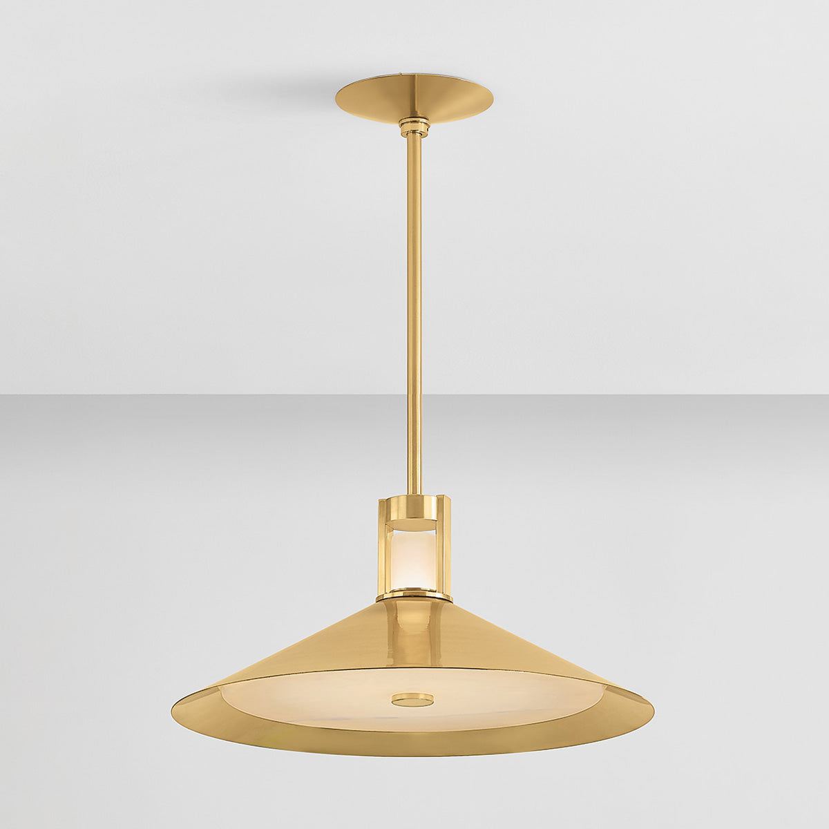 Hudson Valley Clermont 20" 2-Light Pendant in Aged Brass, alternate view 2