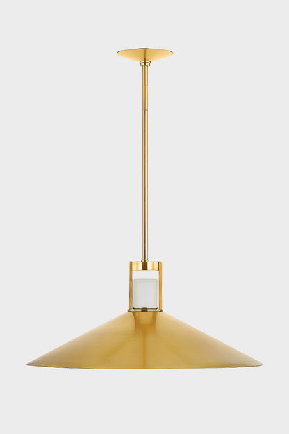 Hudson Valley Clermont 20" 2-Light Pendant in Aged Brass, room setting 1