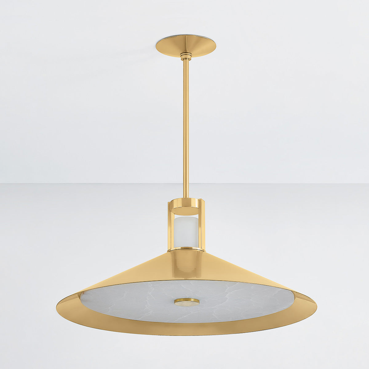 Hudson Valley Clermont 28" 2-Light Pendant Aged Brass detail view 1