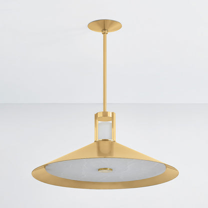 Hudson Valley Clermont 28" 2-Light Pendant Aged Brass detail view 1