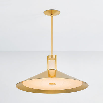 Hudson Valley Clermont 28" 2-Light Pendant Aged Brass detail view 2