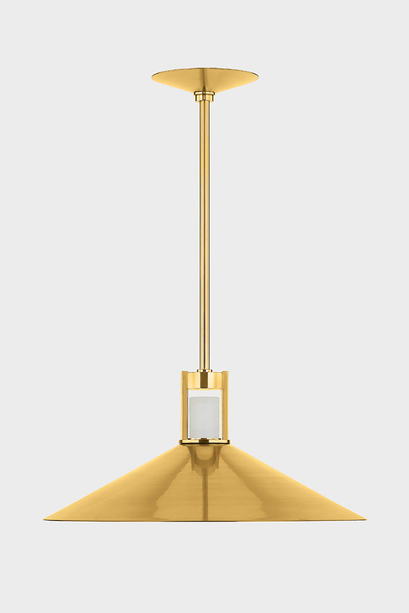 Hudson Valley Clermont 28" 2-Light Pendant Aged Brass detail view 3