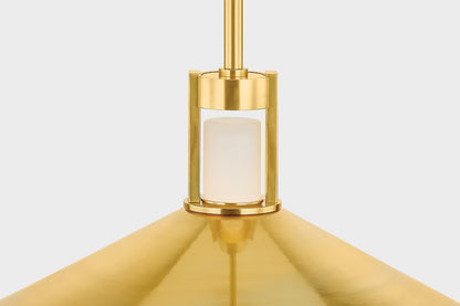 Hudson Valley Clermont 28" 2-Light Pendant Aged Brass detail view 6