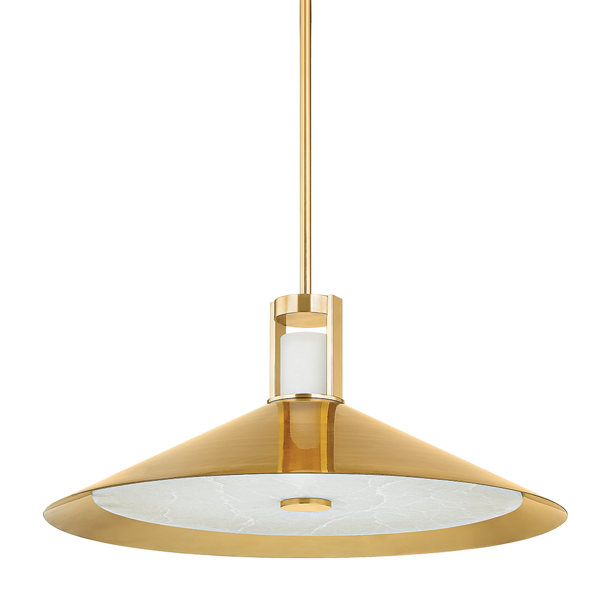 Hudson Valley Clermont 28" 2-Light Pendant Aged Brass