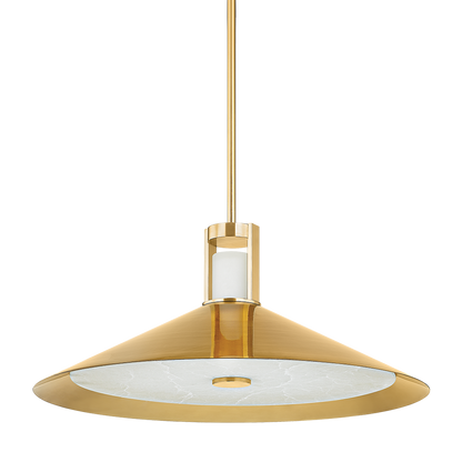 Hudson Valley Clermont 28" 2-Light Pendant Aged Brass