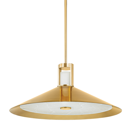 Hudson Valley Clermont 28" 2-Light Pendant Aged Brass