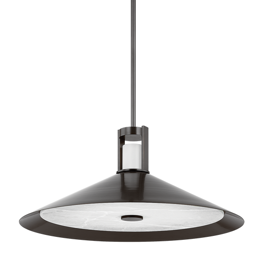 Hudson Valley Clermont 28" 2-Light Pendant Distressed Bronze
