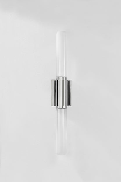 Hudson Valley Colrain 2-Light Wall Sconce in Polished Nickel, room setting 1