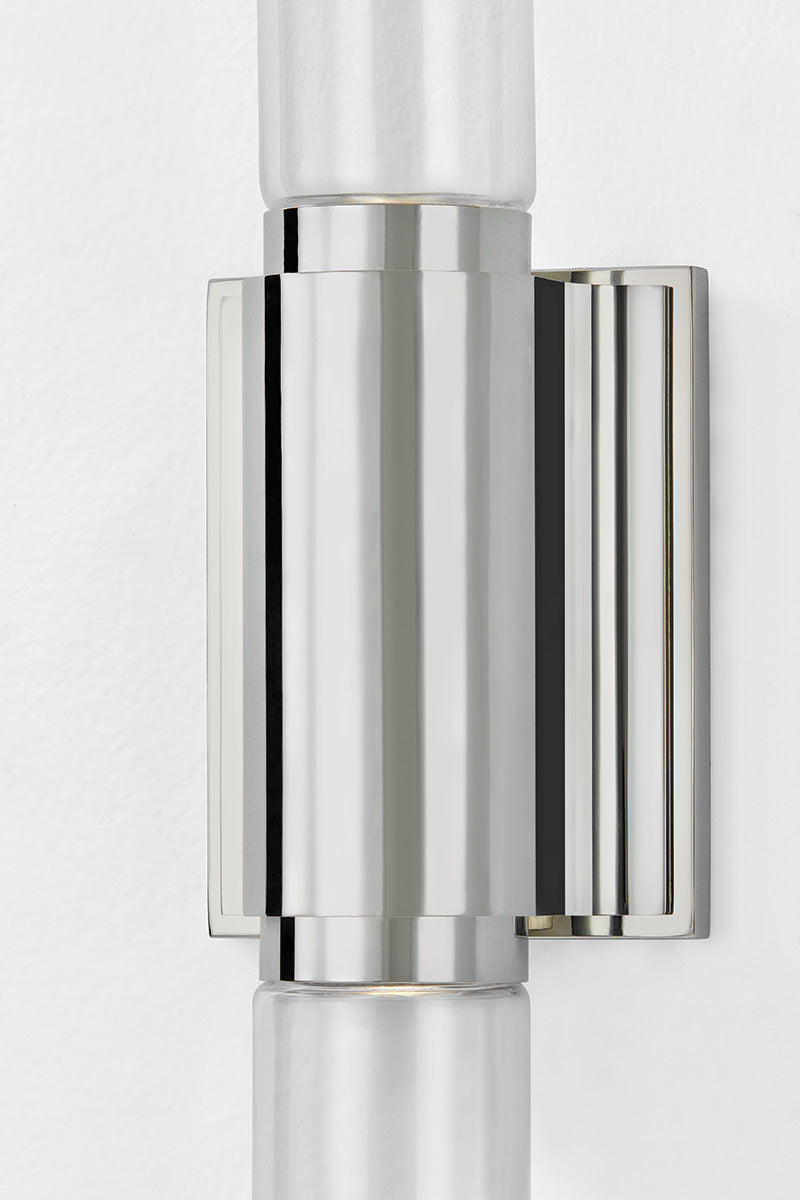 Hudson Valley Colrain 2-Light Wall Sconce in Polished Nickel, room setting 2