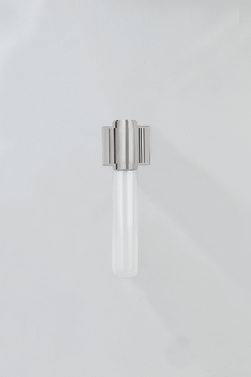 Hudson Valley Colrain Wall Sconce in Polished Nickel, room setting 1