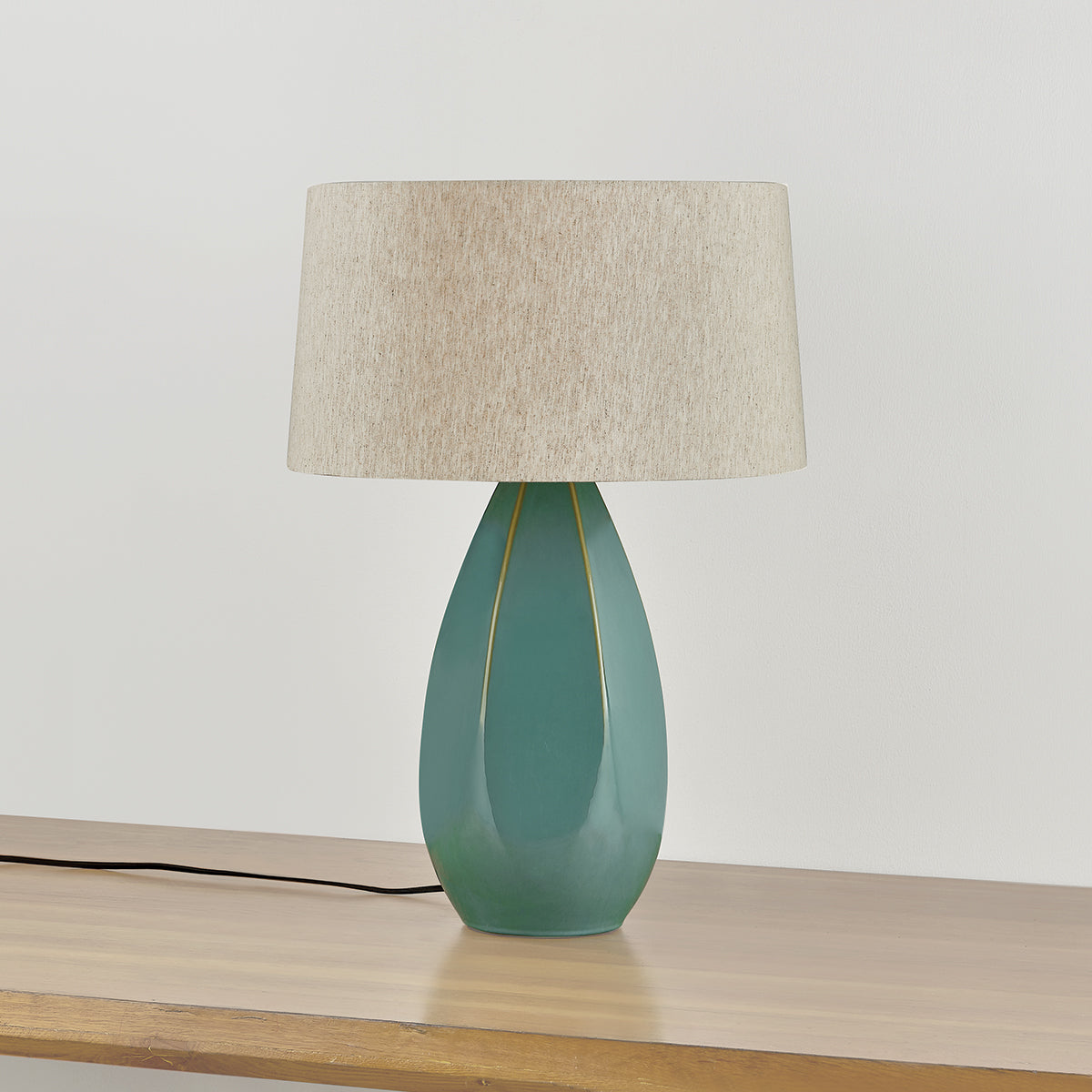 Hudson Valley Colwyn Table Lamp in Aged Brass / Ceramic Celadon Wash, alternate view 1