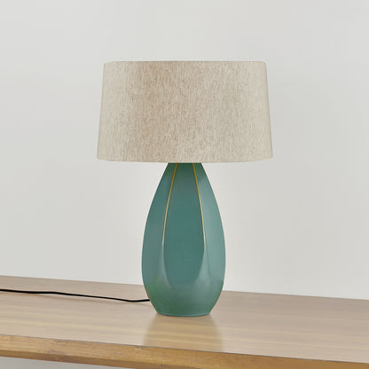 Hudson Valley Colwyn Table Lamp in Aged Brass / Ceramic Celadon Wash, alternate view 1