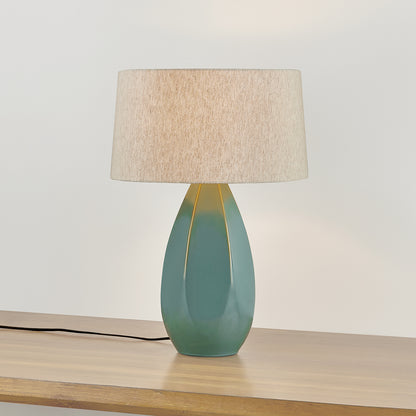 Hudson Valley Colwyn Table Lamp in Aged Brass / Ceramic Celadon Wash, alternate view 2