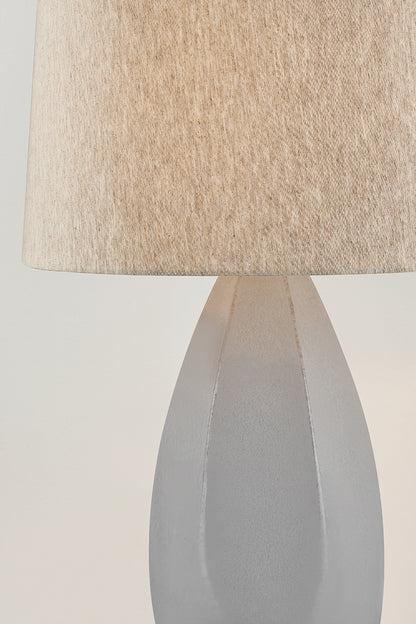 Hudson Valley Colwyn Table Lamp in Aged Brass / Ceramic Dove White, room setting 1