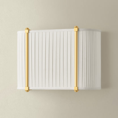 Hudson Valley Cornell 12" 2-Light Wall Sconce in Aged Brass, alternate view 1
