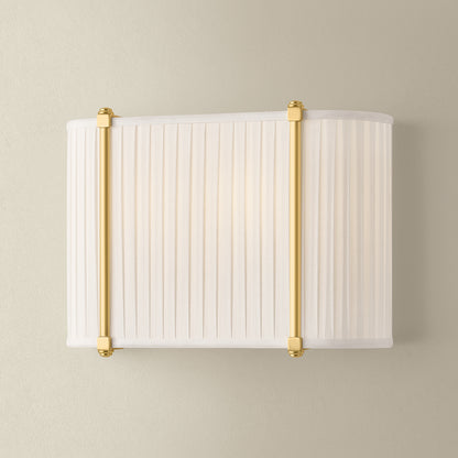 Hudson Valley Cornell 12" 2-Light Wall Sconce in Aged Brass, alternate view 2