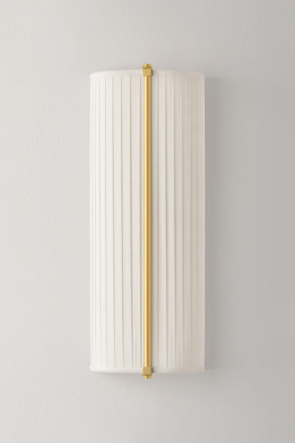 Hudson Valley Cornell 6.5" 2-Light Wall Sconce in Aged Brass, room setting 1