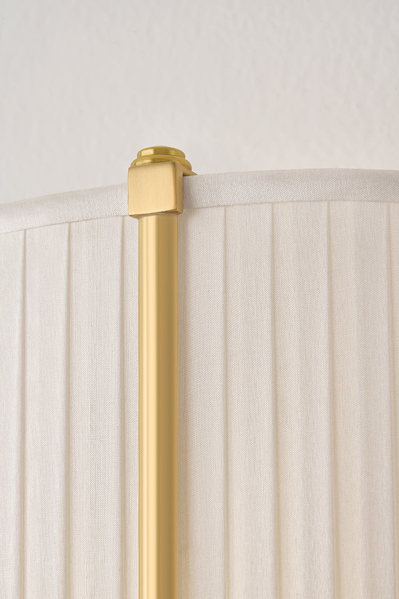 Hudson Valley Cornell 6.5" 2-Light Wall Sconce in Aged Brass, room setting 2