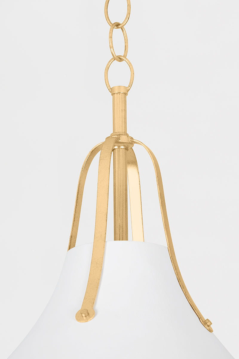 Hudson Valley Coventry 20" Pendant in Vintage Gold Leaf, room setting 2