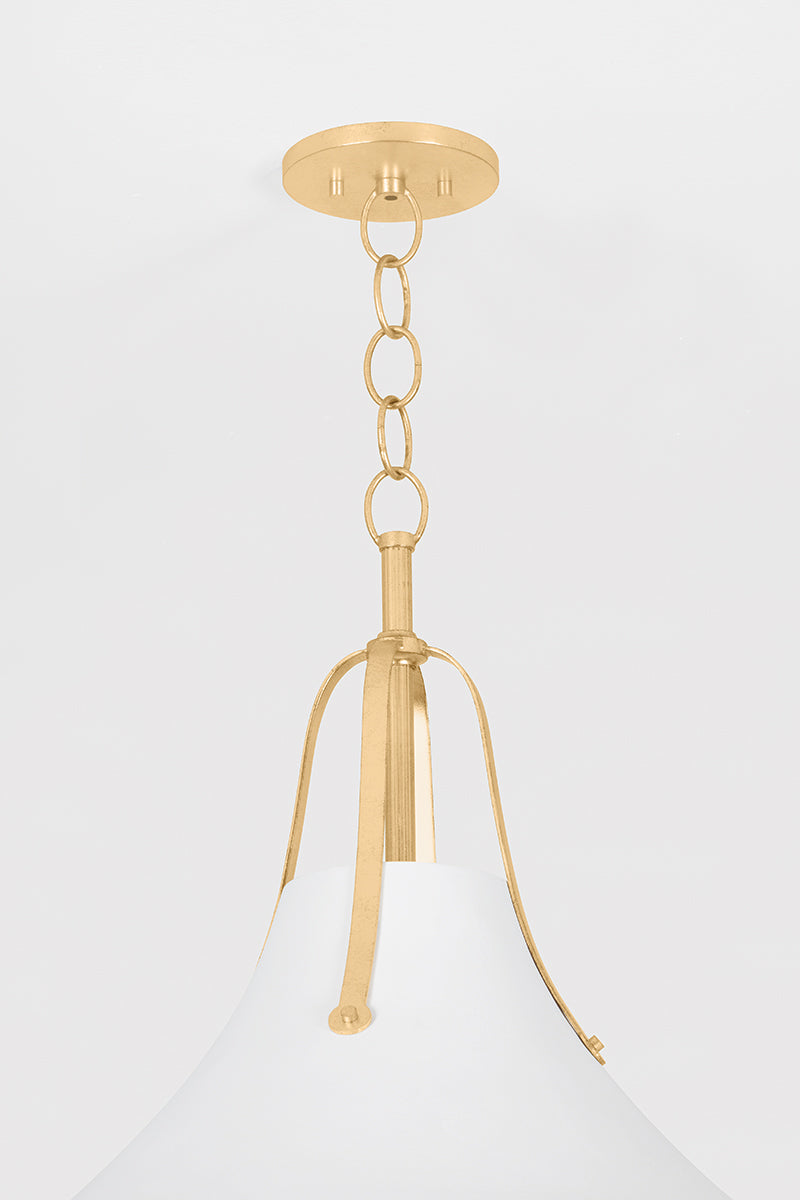 Hudson Valley Coventry 20" Pendant in Vintage Gold Leaf, room setting 3
