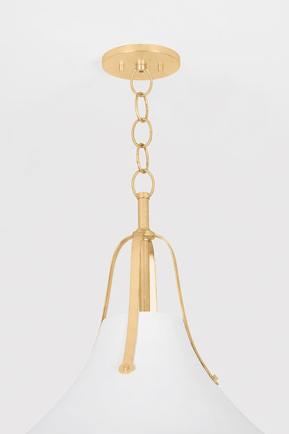 Hudson Valley Coventry 20" Pendant in Vintage Gold Leaf, room setting 3