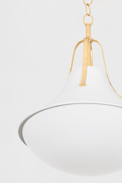Hudson Valley Coventry 20" Pendant in Vintage Gold Leaf, room setting 4
