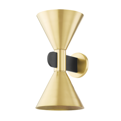 Hudson Valley Cranston 2-Light Wall Sconce Aged Brass