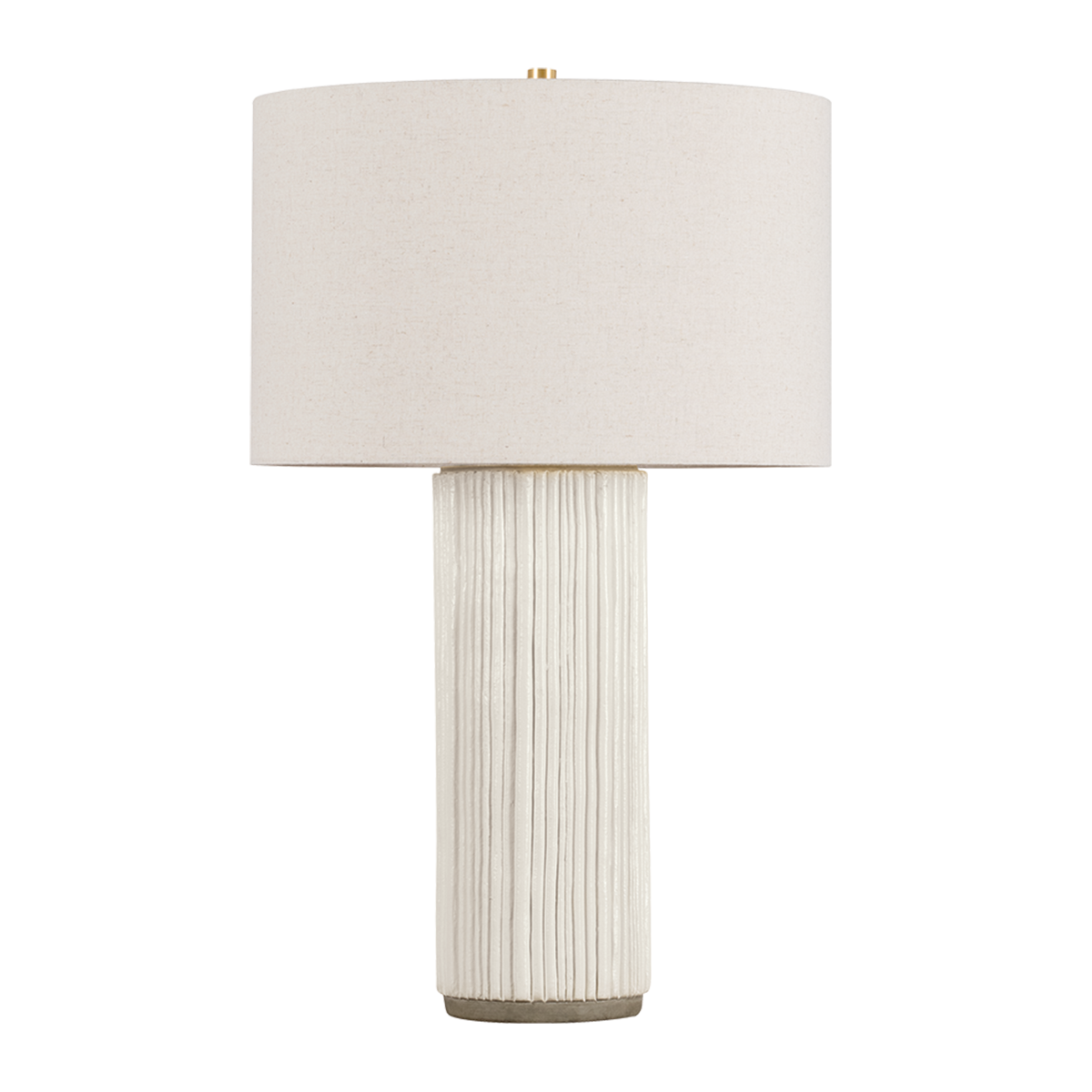 Hudson Valley Crestwood Table Lamp Aged Brass/Ceramic Fluted Ivory