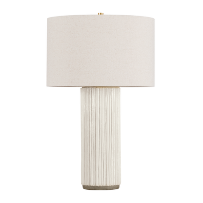 Hudson Valley Crestwood Table Lamp Aged Brass/Ceramic Fluted Ivory