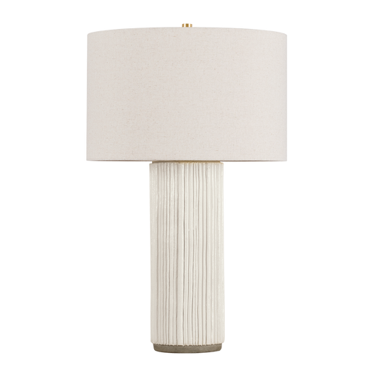 Hudson Valley Crestwood Table Lamp Aged Brass/Ceramic Fluted Ivory