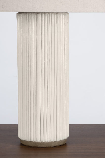 Hudson Valley Crestwood Table Lamp in Aged Brass / Ceramic Fluted Ivory, room setting 2