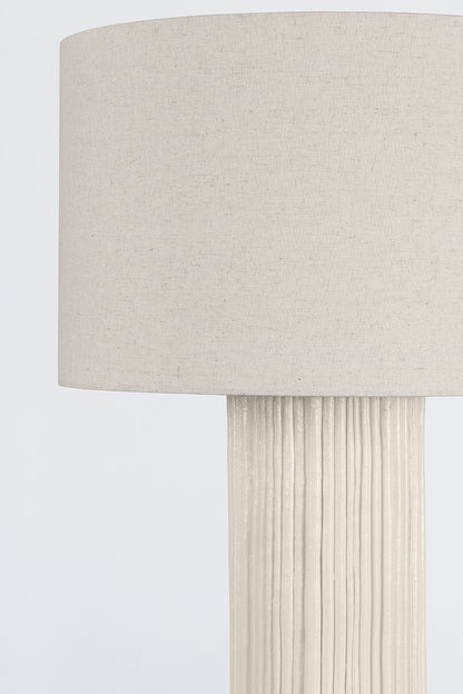 Hudson Valley Crestwood Table Lamp in Aged Brass / Ceramic Fluted Ivory, room setting 3