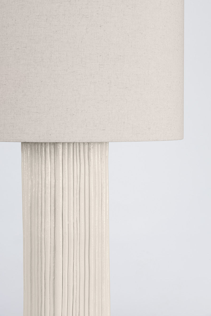 Hudson Valley Crestwood Table Lamp in Aged Brass / Ceramic Fluted Ivory, room setting 4