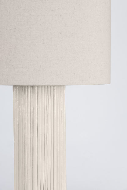Hudson Valley Crestwood Table Lamp in Aged Brass / Ceramic Fluted Ivory, room setting 4