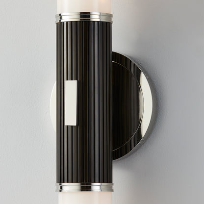 Hudson Valley Crewe 2-Light Wall Sconce in Polished Nickel, alternate view 2