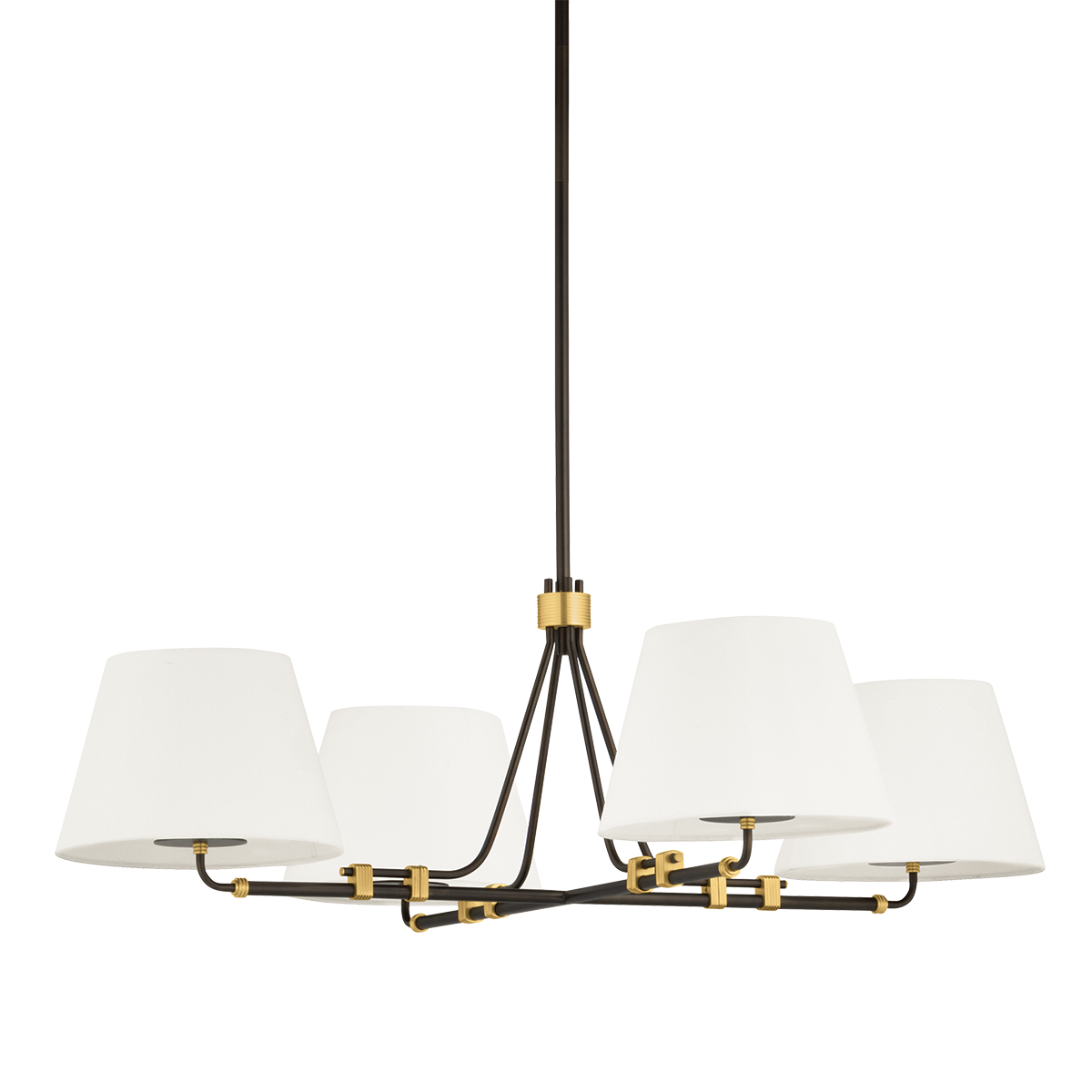 Hudson Valley Crown Heights 4-Light Chandelier Aged Brass