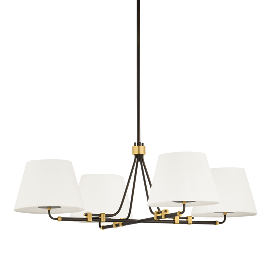 Hudson Valley Crown Heights 4-Light Chandelier Aged Brass