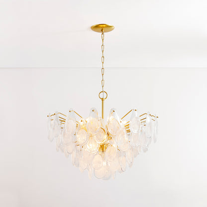 Hudson Valley Darcia 15-Light Chandelier Aged Brass detail view 2