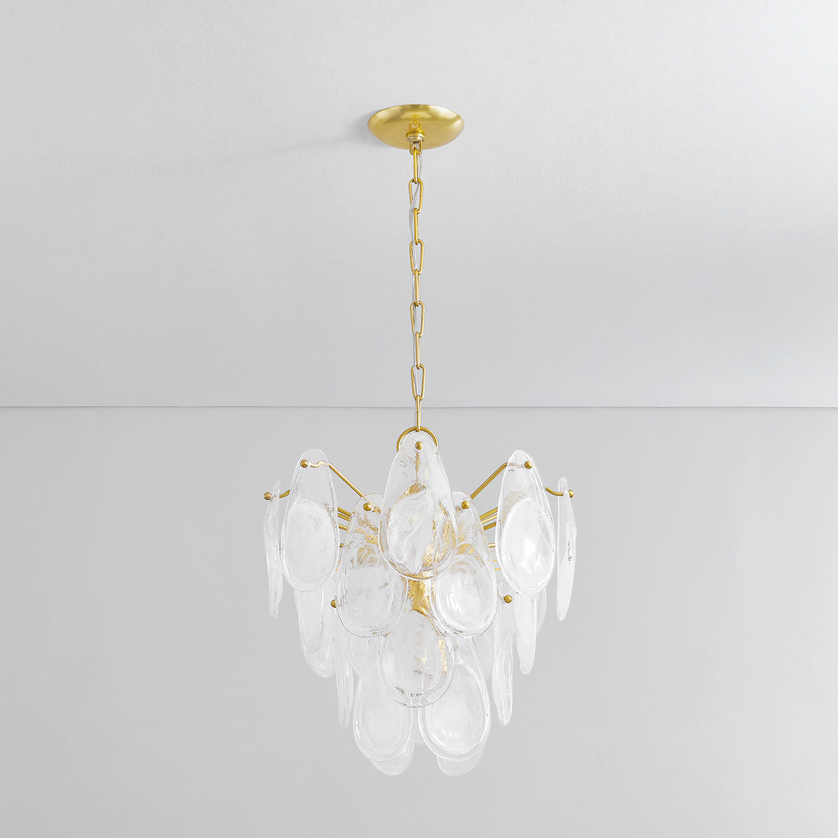 Hudson Valley Darcia 5-Light Chandelier Aged Brass detail view 1