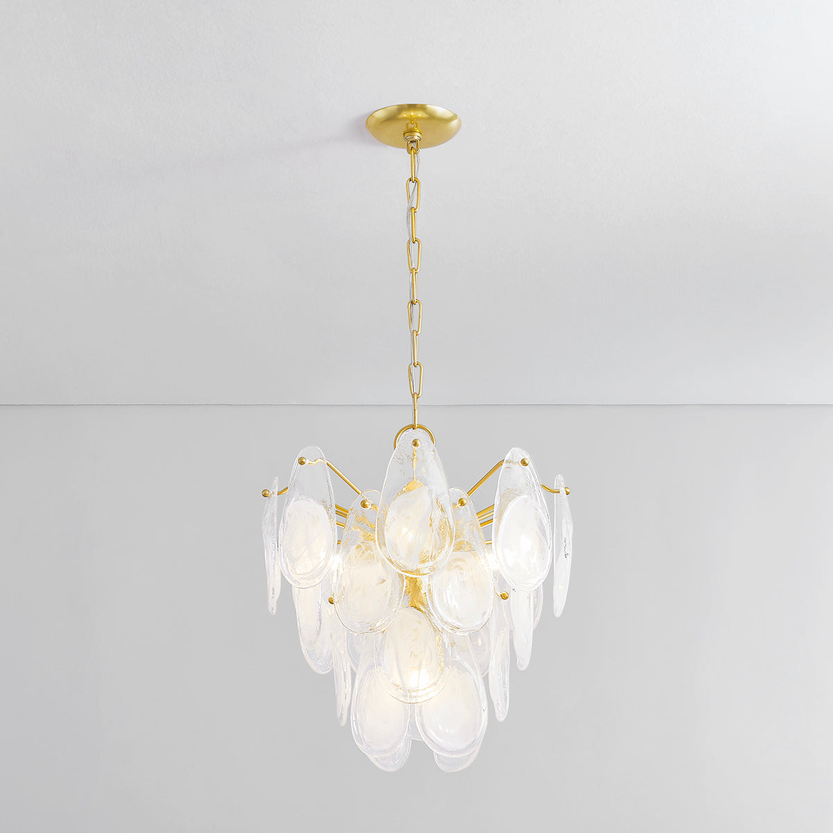 Hudson Valley Darcia 5-Light Chandelier Aged Brass detail view 2