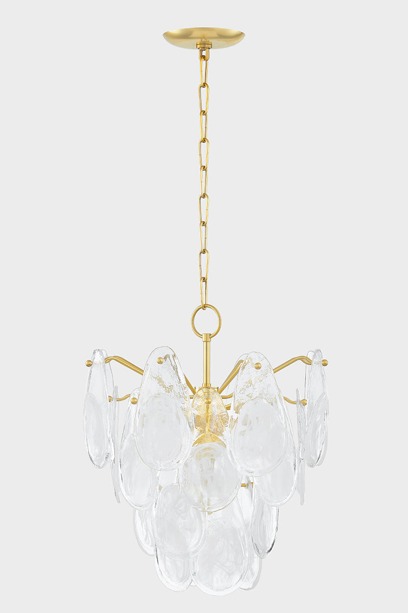 Hudson Valley Darcia 5-Light Chandelier Aged Brass detail view 3
