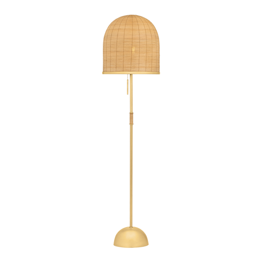 Hudson Valley Darfield Floor Lamp Aged Brass