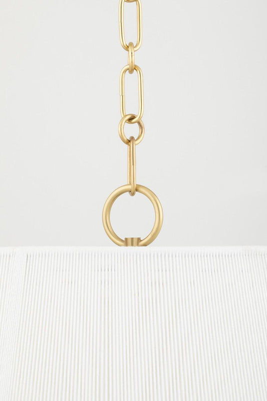 Hudson Valley Debi Pendant Aged Brass 18.75"H x 30.5"W
