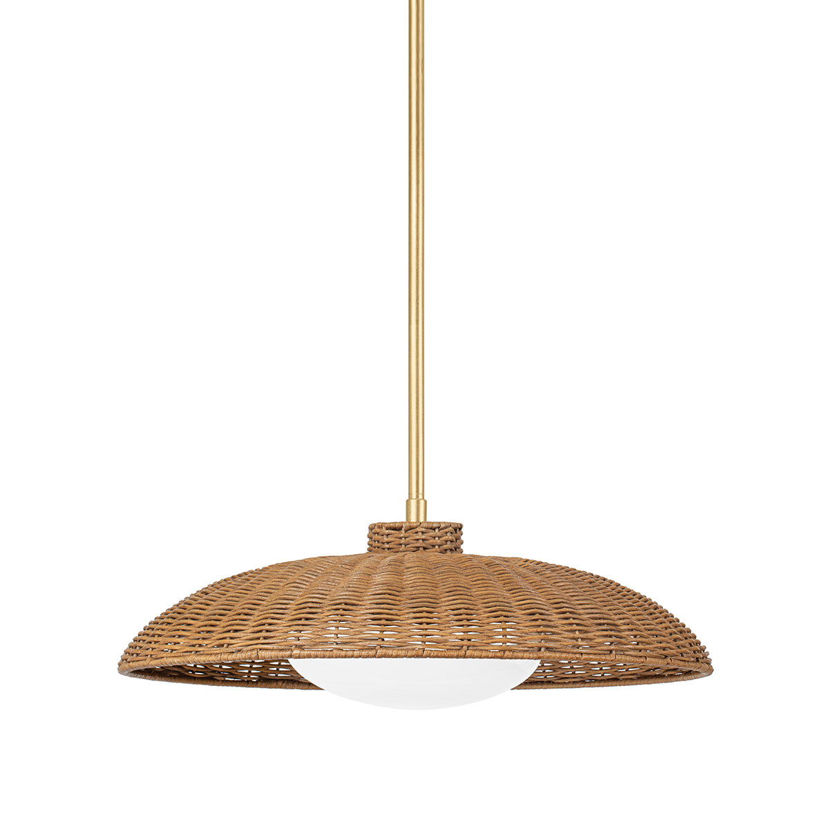 Hudson Valley Delano 22.5" Pendant Vintage Gold Leaf