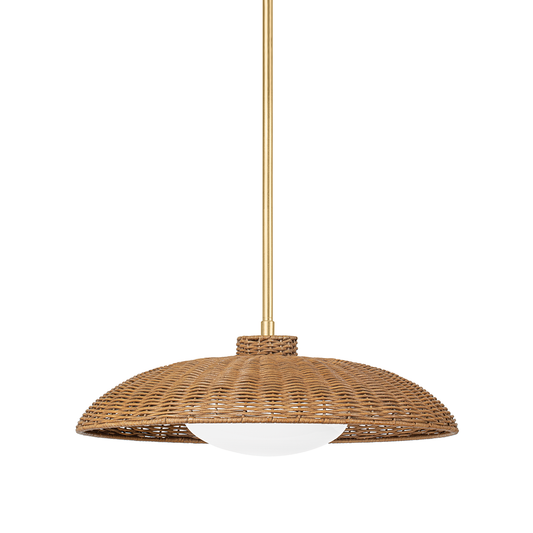 Hudson Valley Delano 22.5" Pendant Vintage Gold Leaf