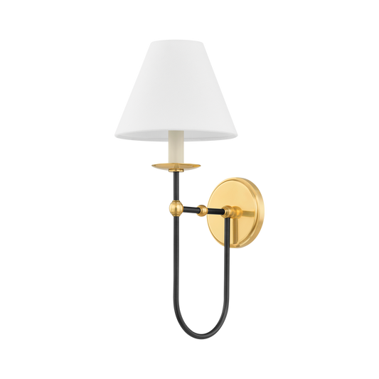 Hudson Valley Demarest Wall Sconce Aged Brass/Distressed Bronze