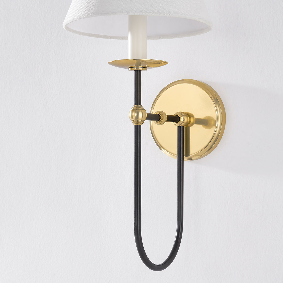Hudson Valley Demarest Wall Sconce Aged Brass/Distressed Bronze detail view 4